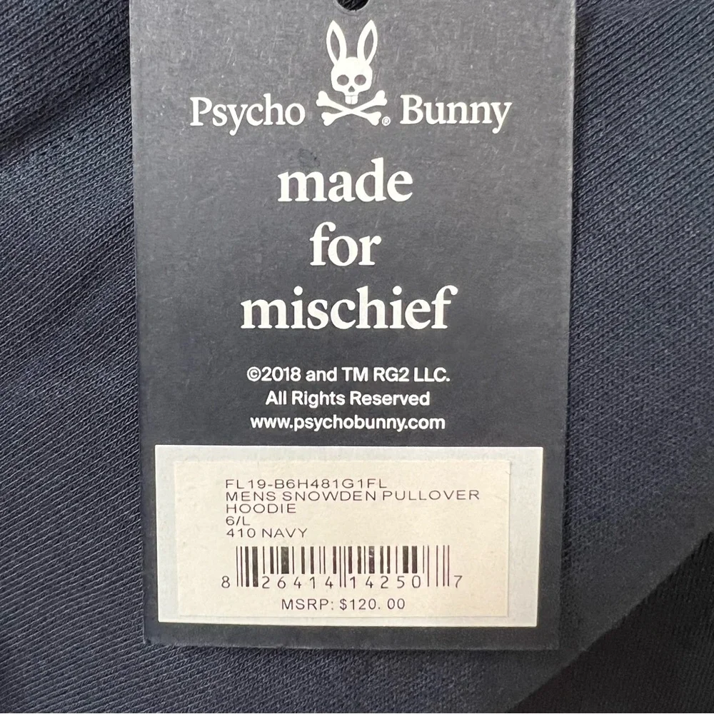 NWT Psycho Bunny Hoody, Size 6 - Picture 4 of 10